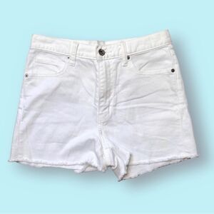 Uniqlo White Denim Cut Off Jean Shorts Womens Size 25 Small 28”